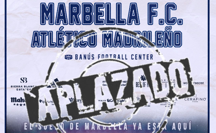 El Marbella-Atlético Madrileño, suspendido por una intoxicación alimentaria