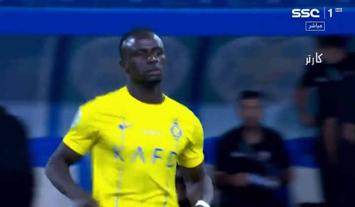 Mané debutó con el Al Nassr y se quedó a las puertas del gol a los 2' de entrar