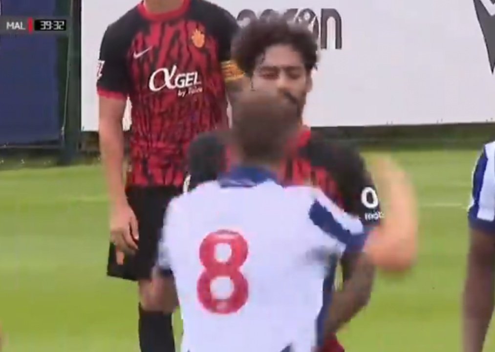 There was a fight at a friendly on Saturday. Screenshot/IB3