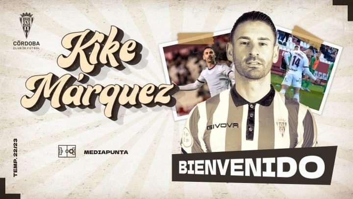 El Córdoba anuncia a Kike Márquez. Captura/CordobaCF_ofi