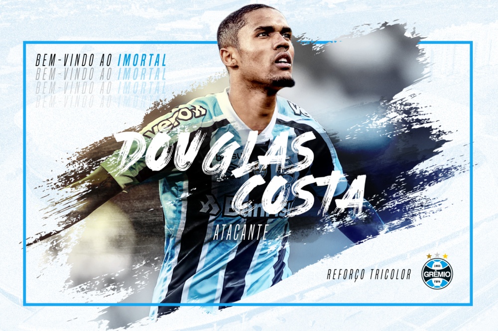 Douglas Costa retourne au Grêmio. Twitter/Gremio