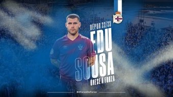 Edu Sousa, nuevo jugador del Deportivo. Captura/RCDeportivo