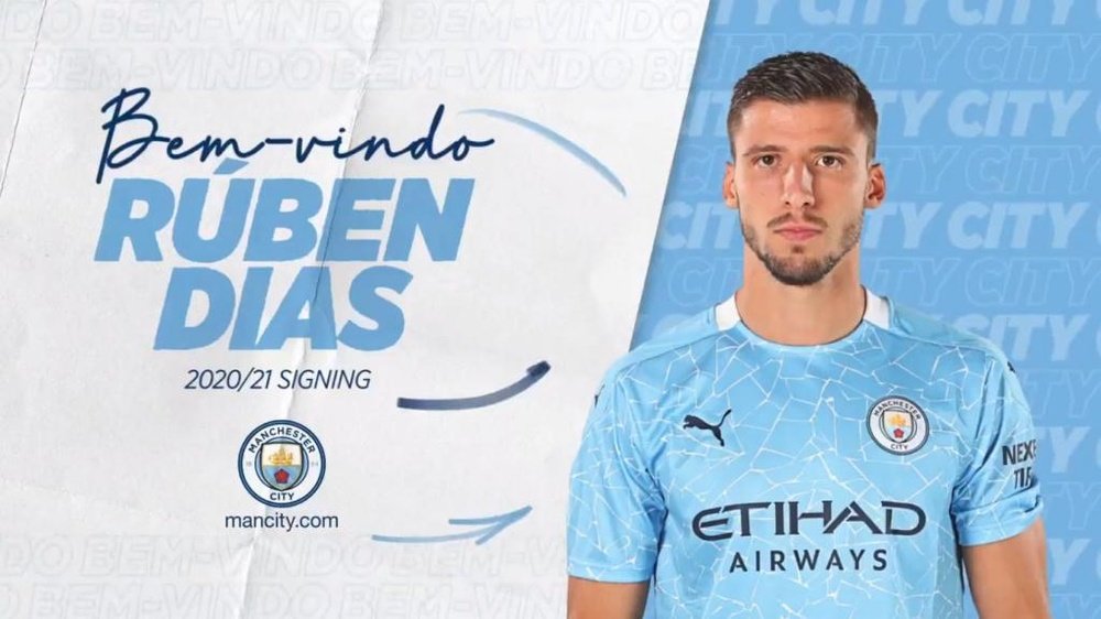 City have announced the signing of Rúben Dias. Twitter/ManCity