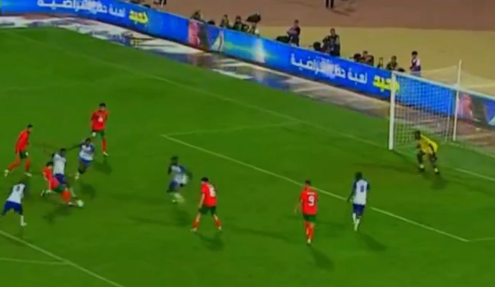Two games with Morocco, two goals this month for Brahim Diaz. Screenshot/beINSports