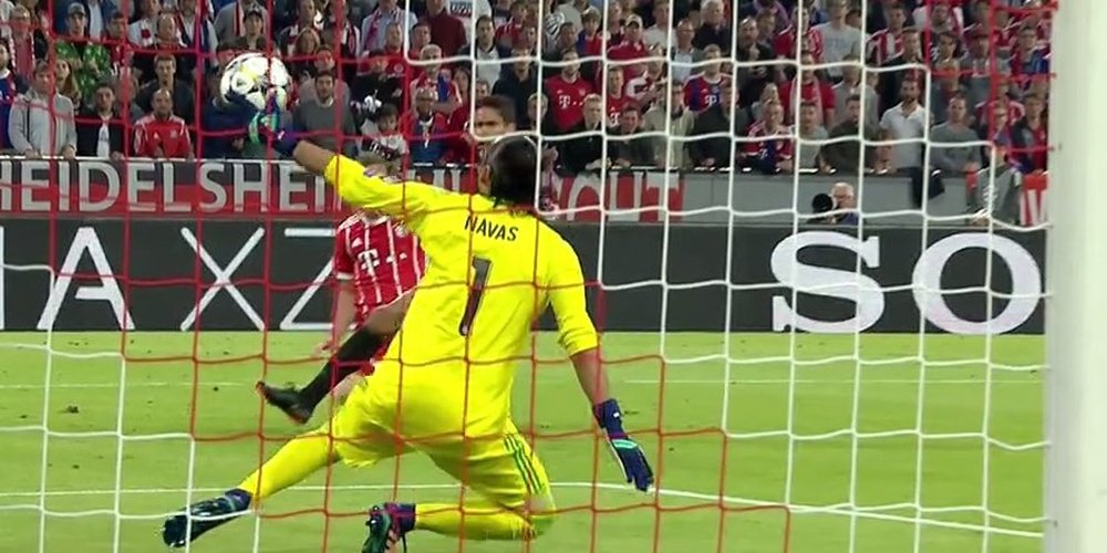 Kimmich beats Navas. Screenshot/beINSports