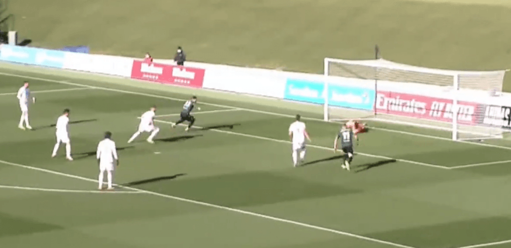 Un visto y no visto: ¡Barco le marcó al Castilla a los nueve segundos!