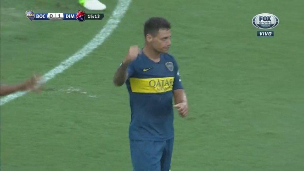 Zárate anotó su primer gol con Boca. Captura