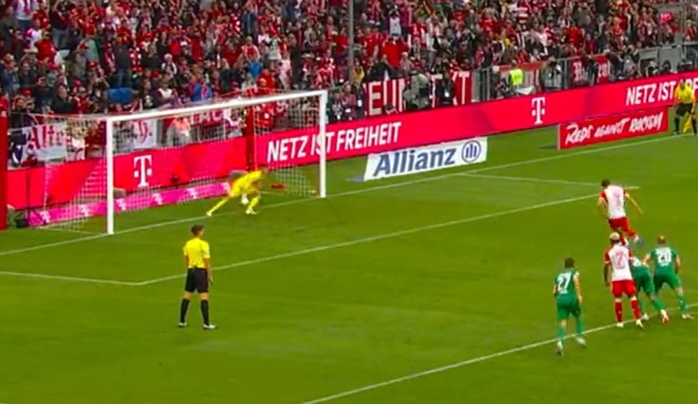 Kane's penalty was his second goal in two league games. Screenshot/beINSports