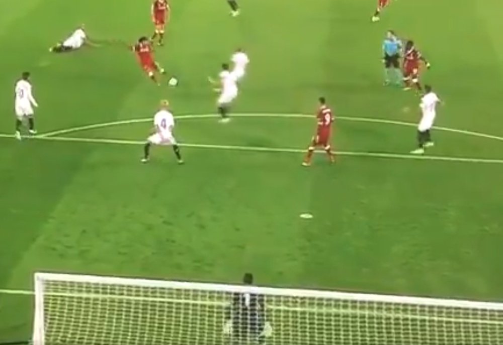 The Egyptian forward scored Liverpool's second against Sevilla. Twitter