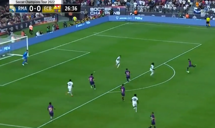 Raphinha stole the show in his first 'Clasico'. Screenshot/FCBarcelona