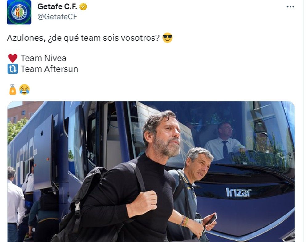 El Getafe siguió con la guasa. Captura/GetafeCF