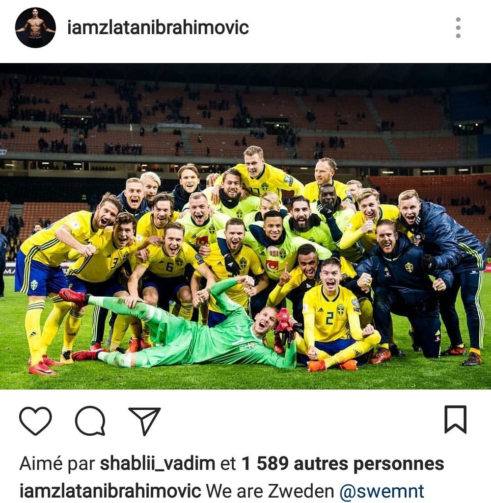 Ibrahimovic não se esqueceu do seu país. Ibrahimovic