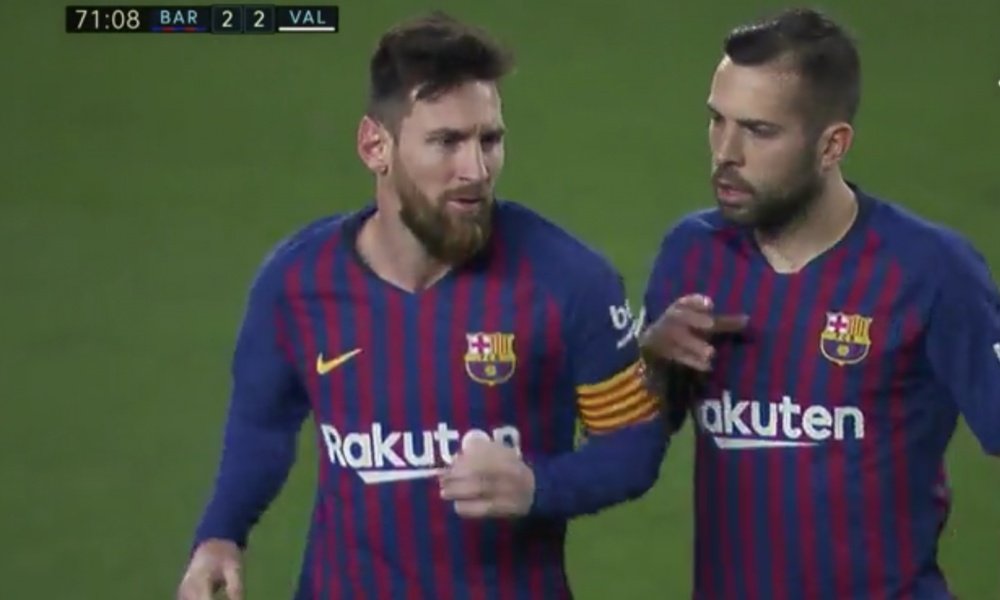 Messi dejó preocupados a sus compañeros. Captura/LaLiga