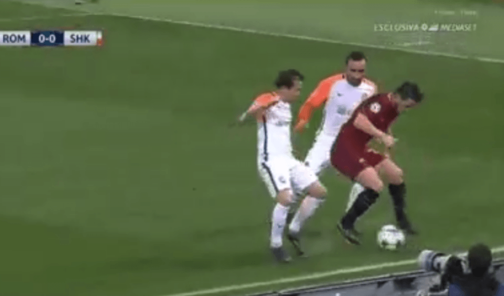 Florenzi embarrassed two defenders with an outrageous turn