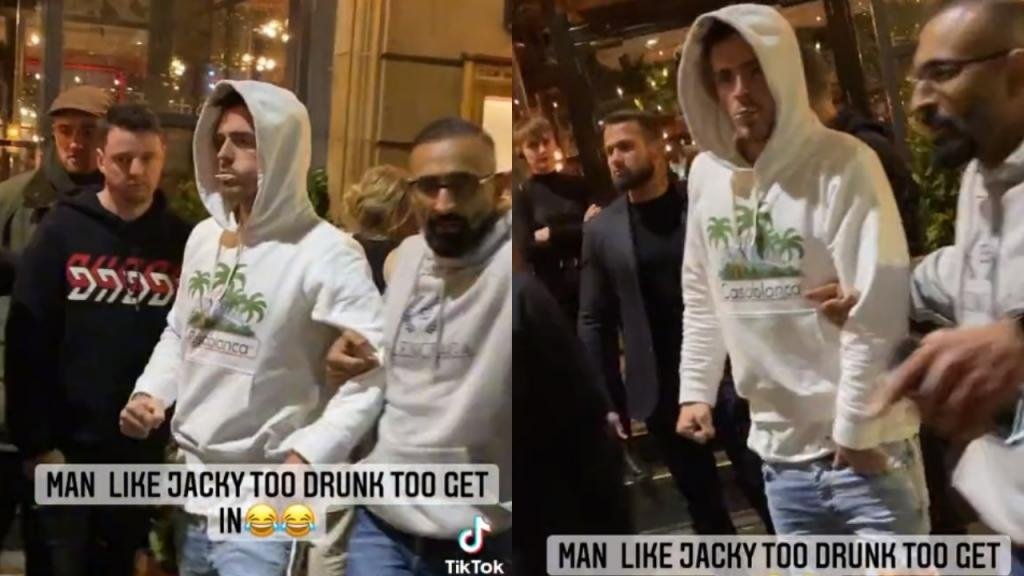 Bêbado, jogador do Manchester City é barrado em bar, mostra vídeo