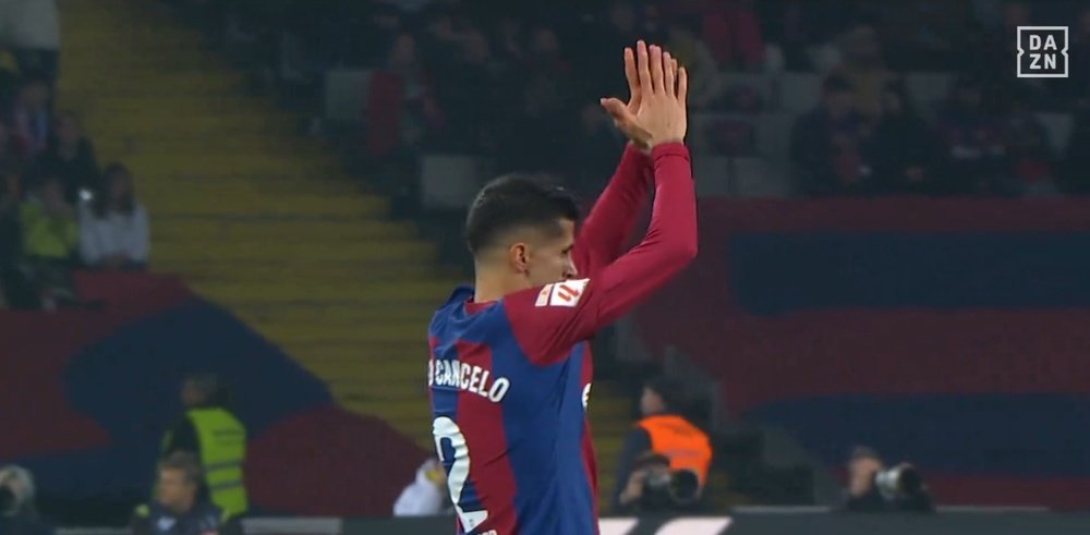 Cancelo blamed himself after Barcelona's defeat against Villarreal. Screenshot/DAZN
