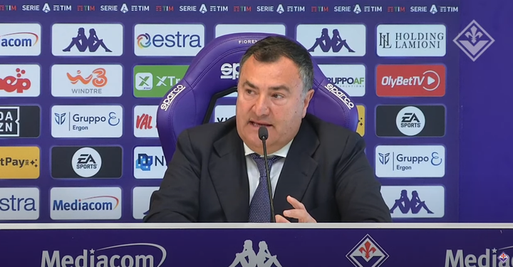 El director general de la Fiorentina está crítico pero estable