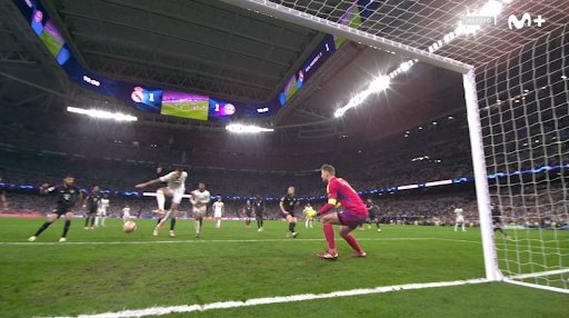 Joselu Mato, autor del doblete y héroe del Real Madrid. Captura/Movistar+