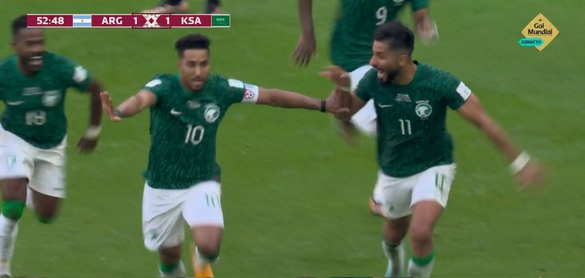 Al-Dawsari remontó el partido. Captura/GolMundial