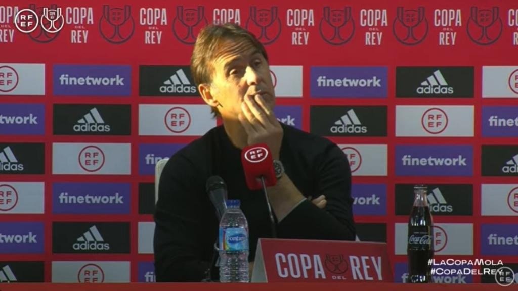 Lopetegui criticó a la Federación por la disputa del derbi. Captura/RFEF