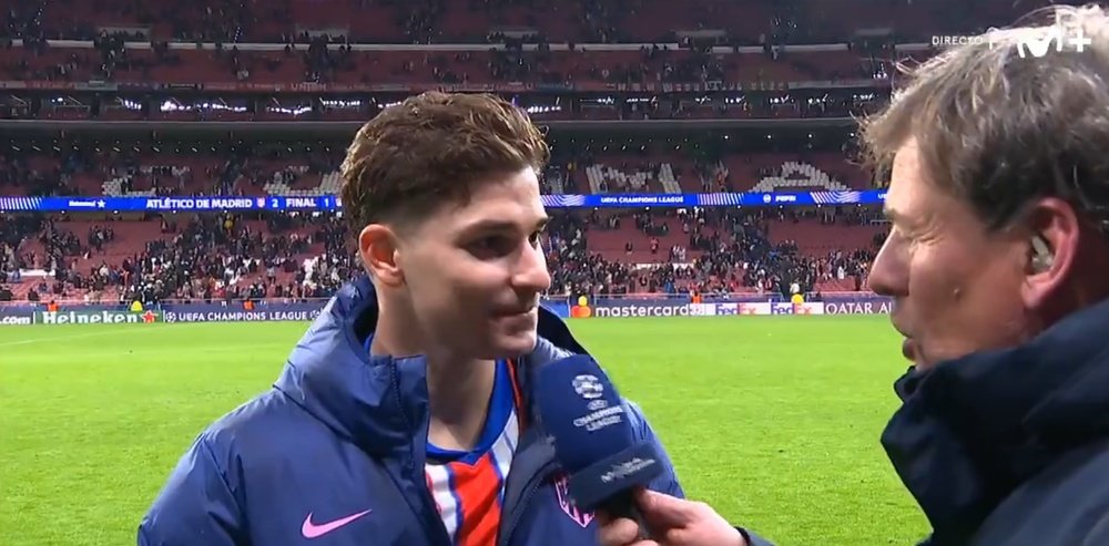 El partido más especial de Julián. Captura/MovistarLigadeCampeones