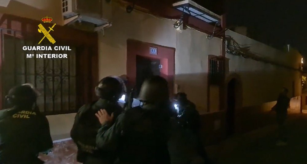 El ex futbolista David Cañas, detenido en una operación antidrogas. Captura/guardiacivil