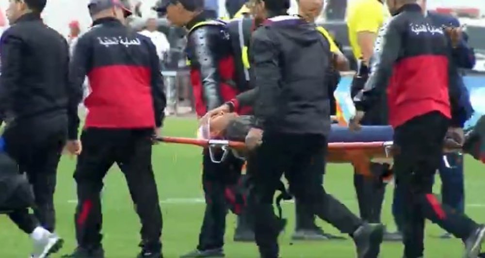 Incidente en el fútbol tunecino. Captura/@EttachkilaTN