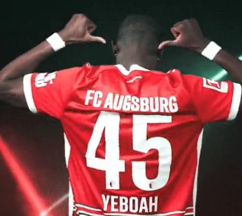 Kelvin Yeboah y el Augsburgo, un amor a primera vista. Captura/@FCAugsburg