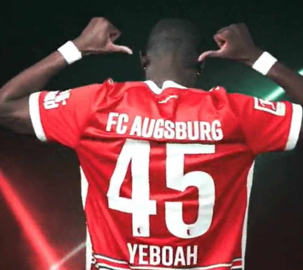 Kelvin Yeboah y el Augsburgo, un amor a primera vista. Captura/@FCAugsburg