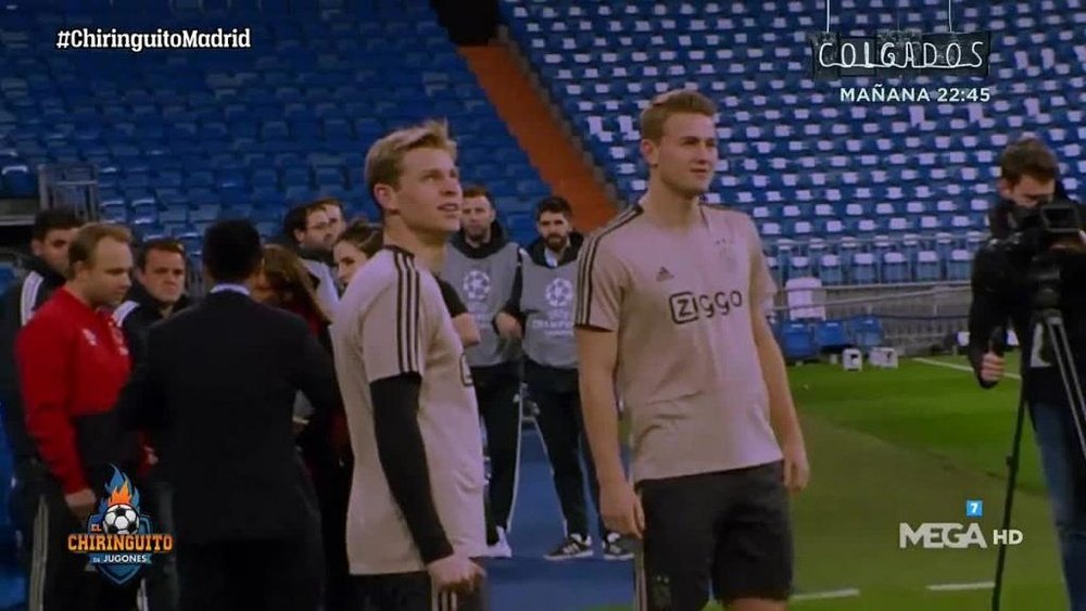 De Jong ficou surpreso com o Bernabéu. Captura/Mega