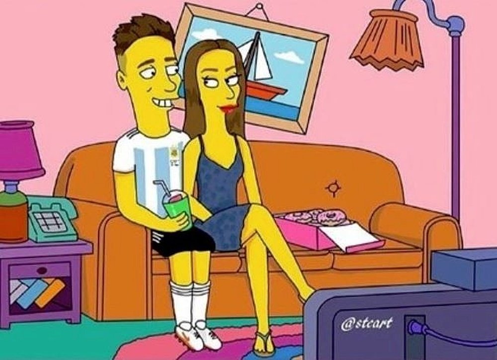 Giovanni Simeone and his girlfriend Giulia Coppini as Simpsons characters. Instagram/GioSimeone