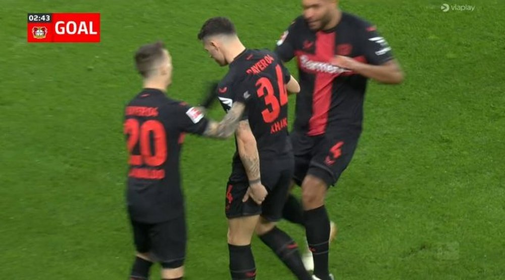 Il gran gol di Xhaka contro il Mainz. viaplay