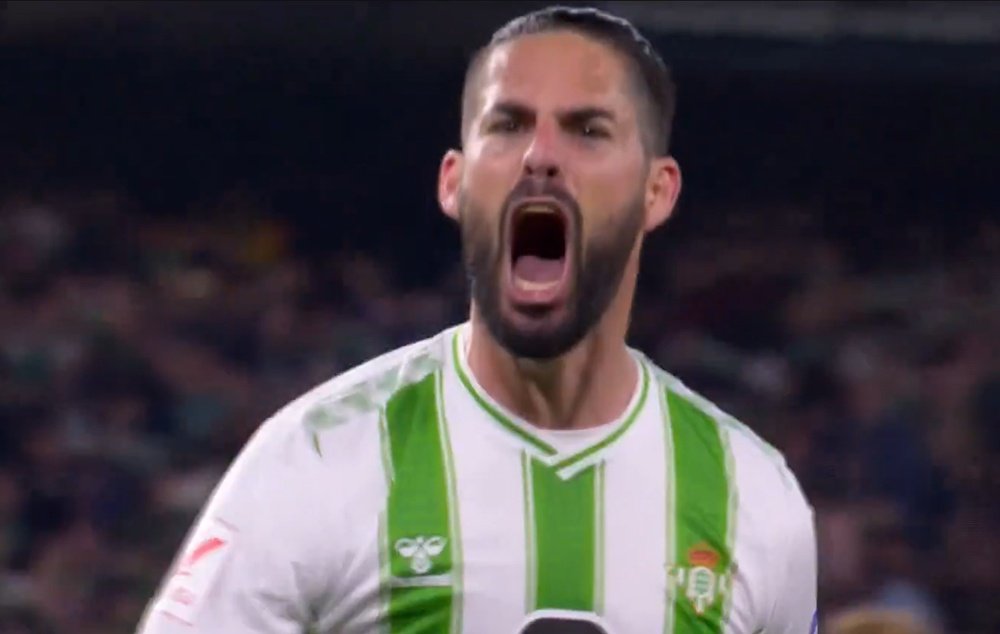 Isco Alarcón marcó un doblete en 3 minutos para igualar el marcador. Captura/Movistar+