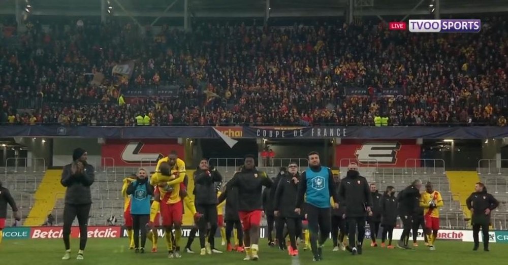 El Lens eliminó al Lille de la Copa de Francia en penaltis. Captura/TvooSports