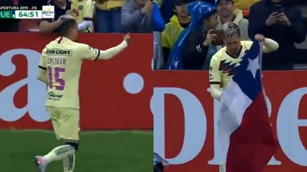 El gran gesto de Nico Castillo con el pueblo chileno tras su gol. Captura/TUDN