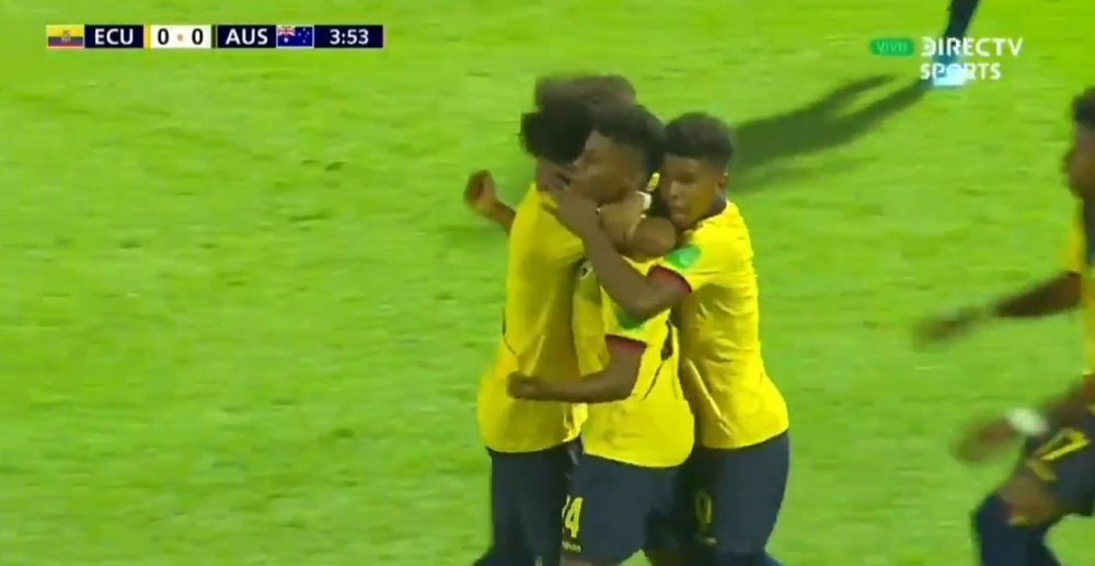 Ecuador se estrena con victoria por la mínima. Captura/DirecTVSports