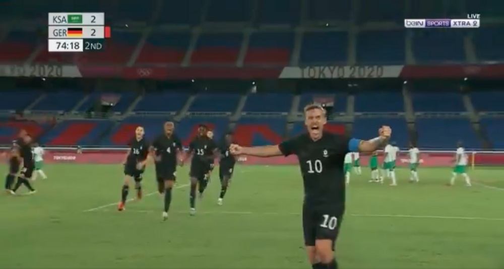 Arabia Saudí, primera selección eliminada de los Juegos Olímpicos. Captura/beINSPORTS