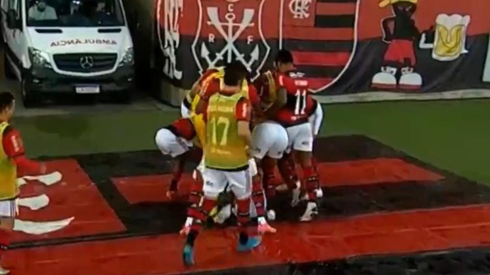 João Gomes marcó a los 17 segundos de saltar al campo. Captura/SportTV3