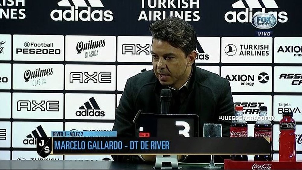 Gallardo habló tras la derrota de River ante Vélez. Captura/FOXSports