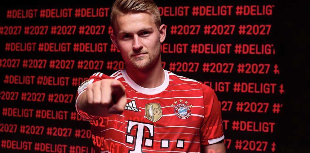 Matthijs de Ligt é anunciado pelo Bayern de Munique.AFP