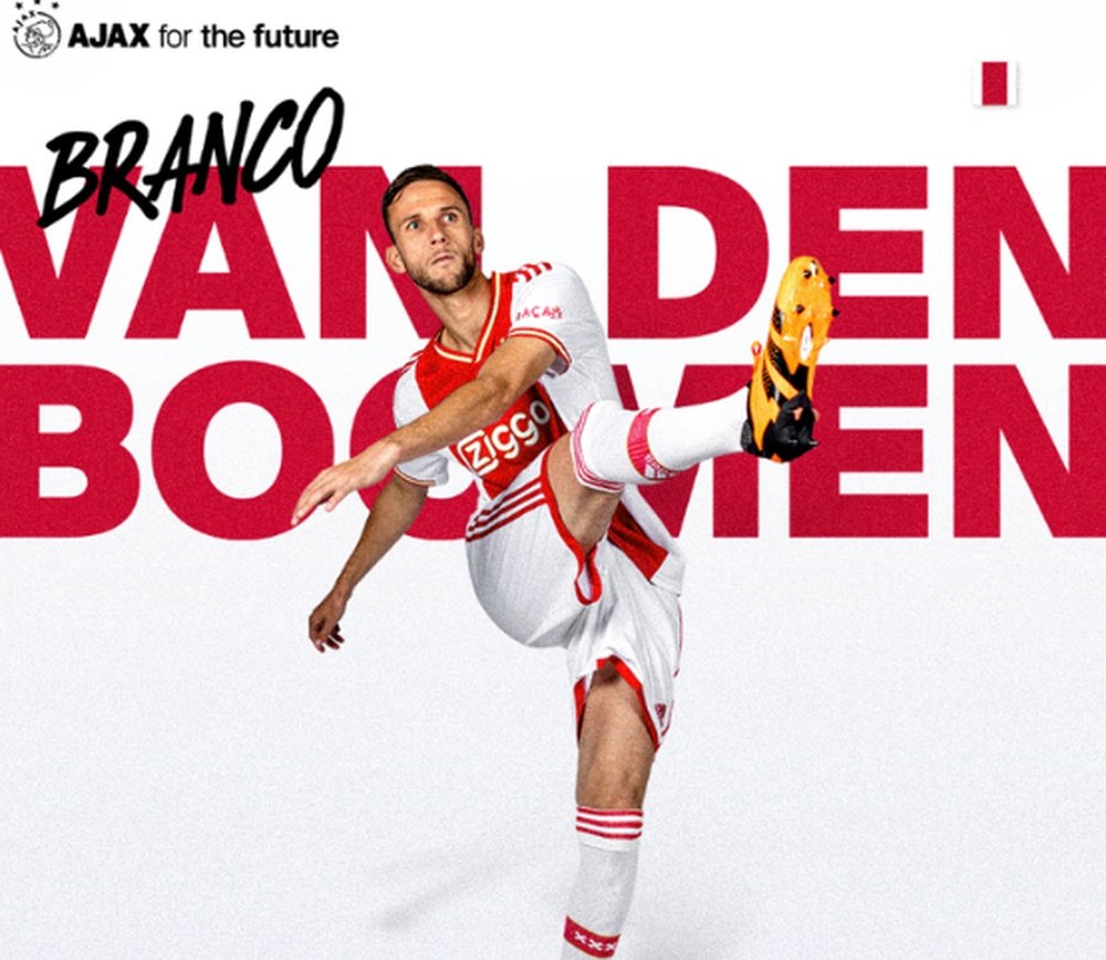 Van den Boomen regresa al Ajax. Captura/@AFCAjax