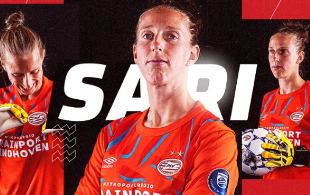 Sari Van Veenendaal firma con el PSV. PSV/Captura