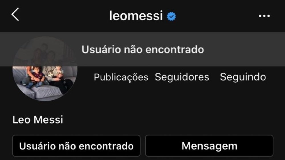 ¿Se borró Messi la cuenta de Instagram? Instagram/LeoMessi
