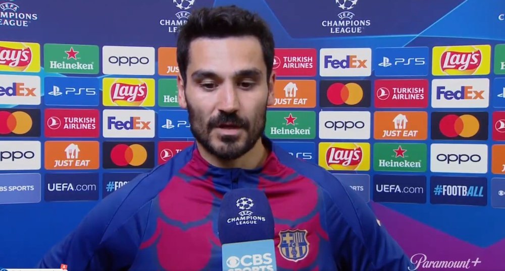 Gundogan highlighted the importance of Ronald Araujo's sending off. Screenshot/Paramount+