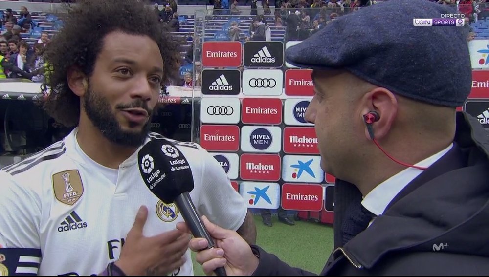 Marcelo a laissé entendre qu'il veut rester au Real Madrid. Capture/beINSports