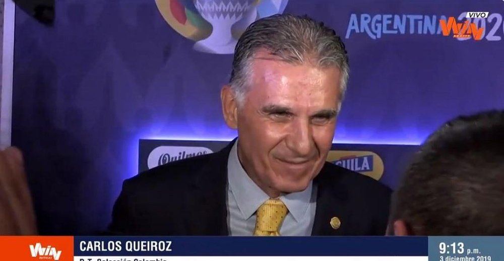 Queiroz habló tras el sorteo. Captura/WinSports