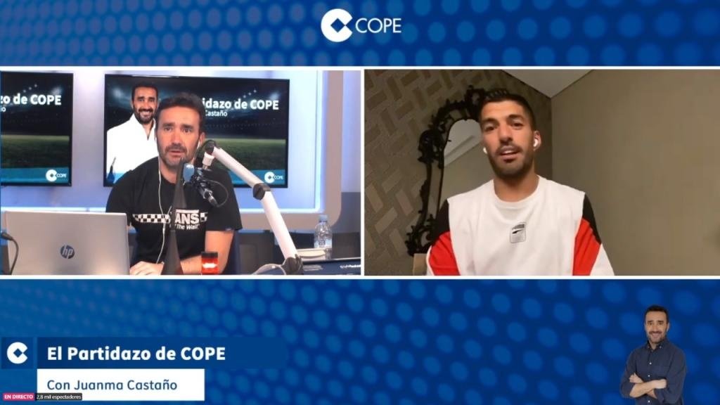 Luis Suárez pasó por los micrófonos de 'El Partidazo de COPE'. Twitter/partidazocope