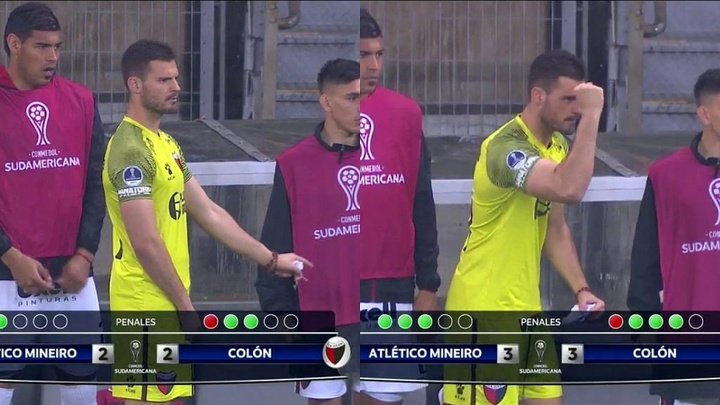 Reserva do Colón ajudou goleiro nos pênaltis contra o Atlético-MG