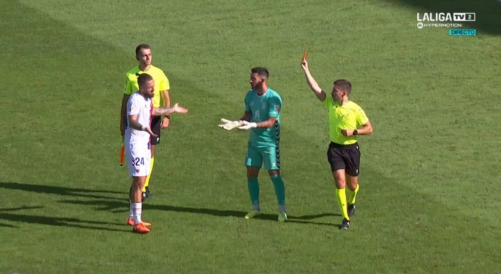 Timor vio la roja por un comentario al árbitro. Captura/Movistar+