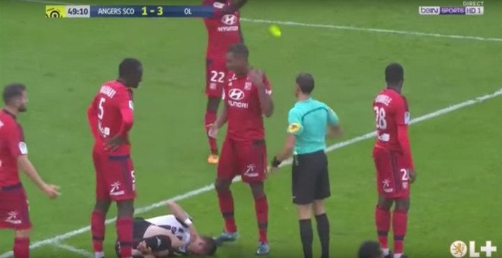 The most brutally harsh red card was shown in the Ligue 1